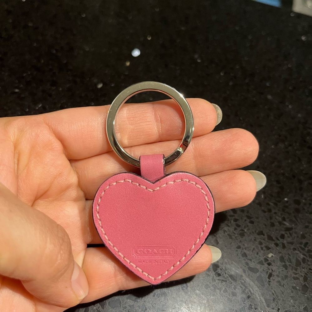 Coach Pink Heart Key Holder